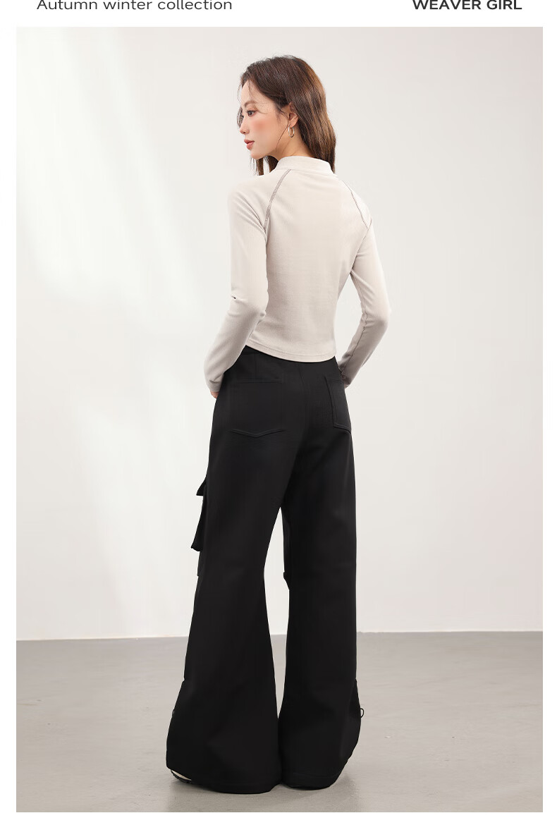 MJ STYLE Colorblock Half Turtleneck Thin Fleece Base Shirt Women 2026 Autumn Winter New Half-Zip Stand Collar Waist Slimming Long Sleeve Top 3