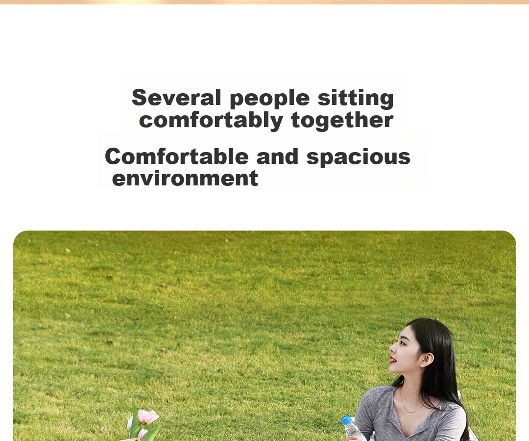 Deli Washable Picnic Mat, Outdoor Camping Ultrasonic Thickened Mat, Moisture-Proof Mat, Portable Tent Crawling Pad 4