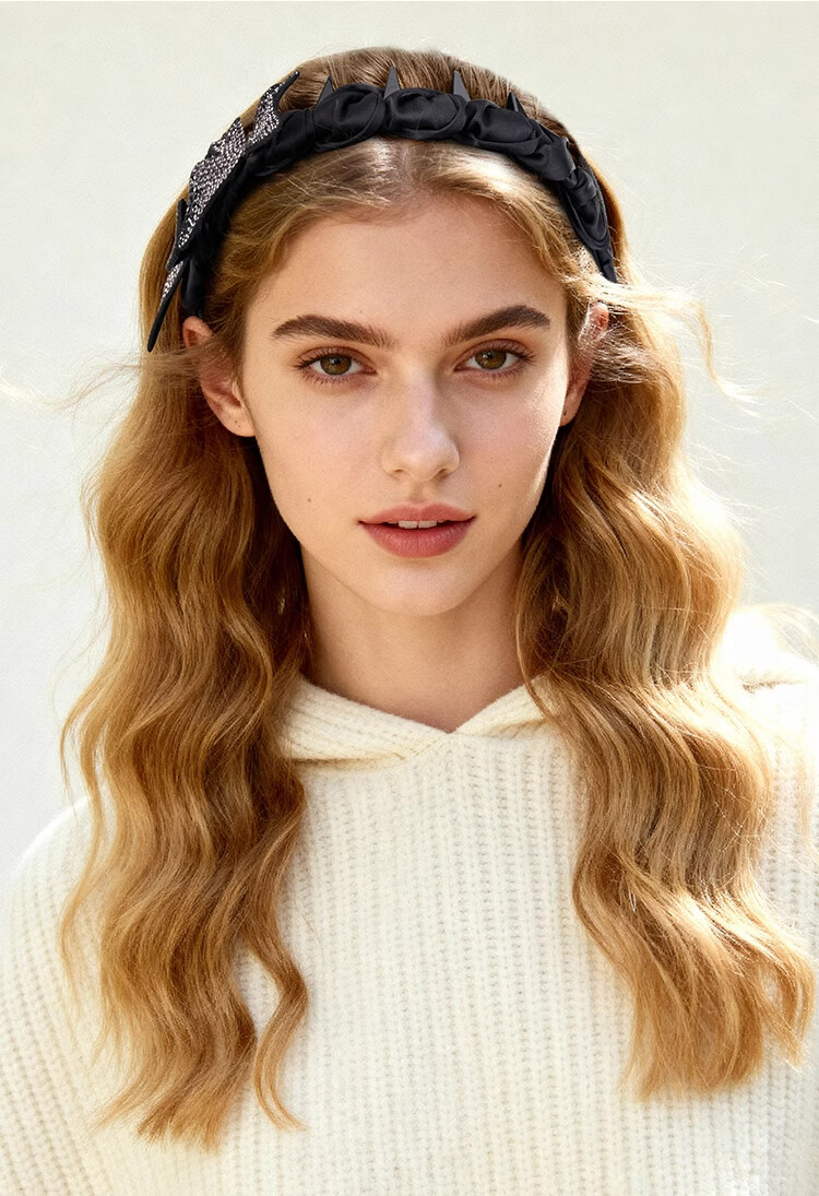 Aji Bean Korean Style Luxury Butterfly Rhinestone Hairband 2026 New Face-Slimming Headband Gift for Girlfriend 5