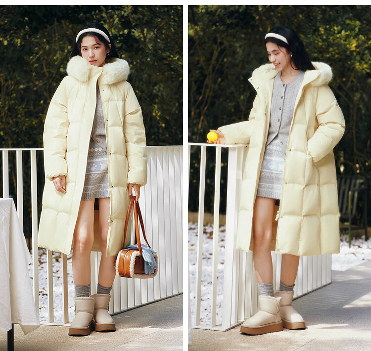 Semir Chen Duling 90% Down Long Women's Coat with Detachable Large Fur Collar Sweet Jacket Winter 2025 109725113006 4