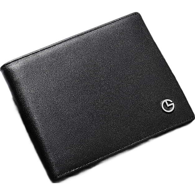 Goldlion First Layer Cowhide Men's Small Horizontal Bifold Wallet Gift Box Birthday Present