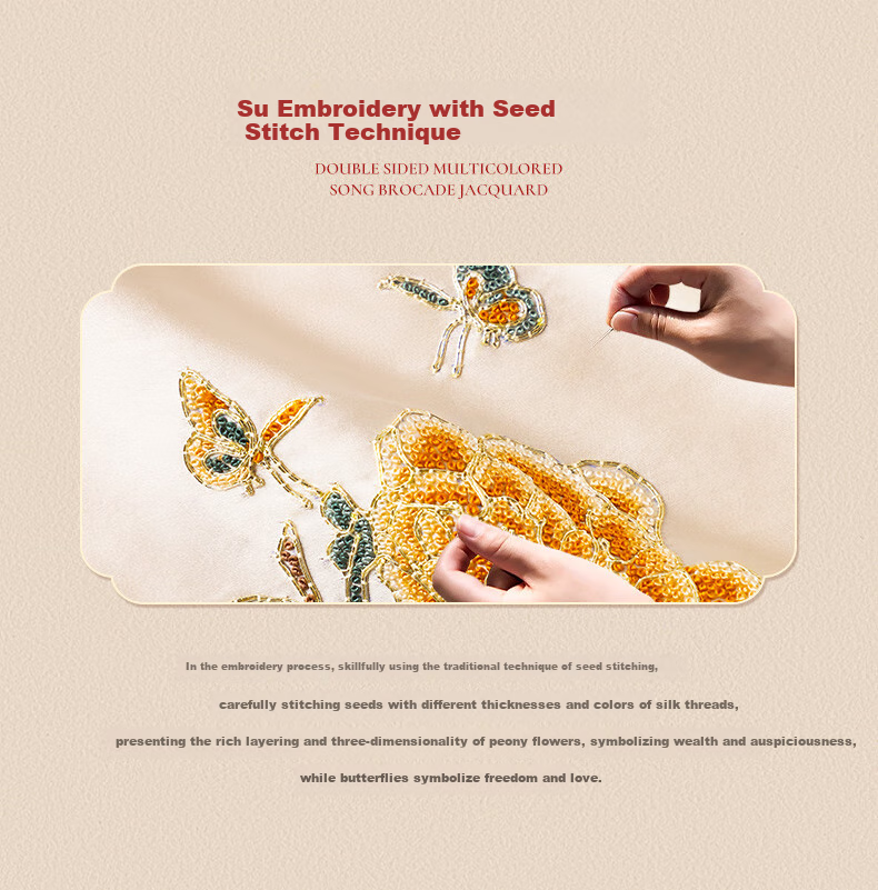 Hangsilu Silk Embroidery Scarf for Women with Carved Comb Set, Shawl, Birthday High-End Mid-Autumn Festival Gift for Mom 2