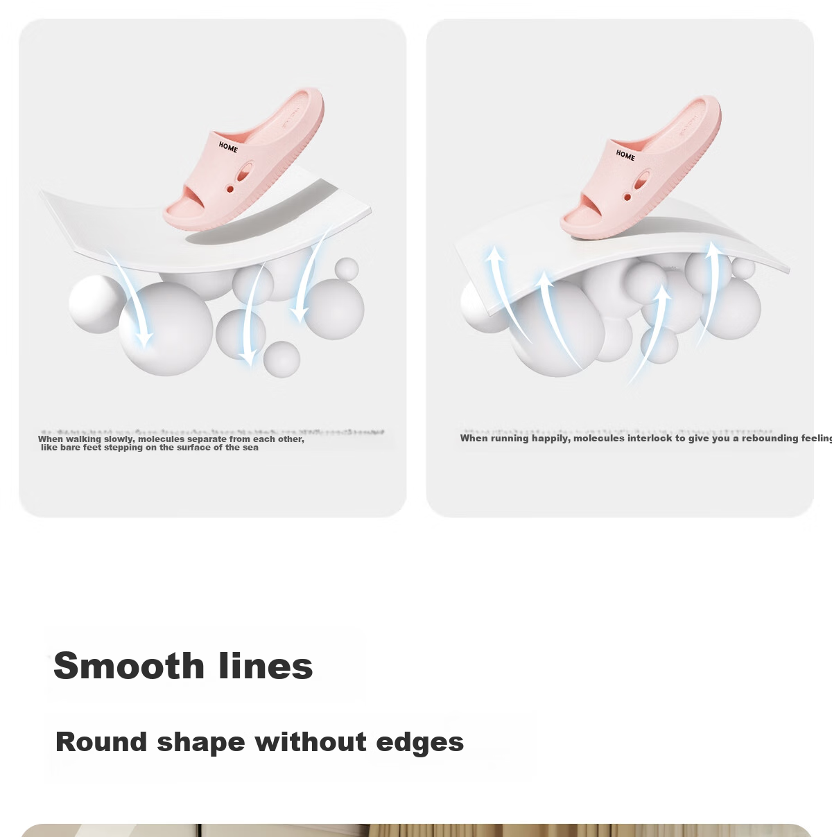 Grace Slip-On Sandals for Women, Summer 2026 New Indoor Home Bathroom Shower Non-Slip Odor-Resistant Couple Slippers for Me 10