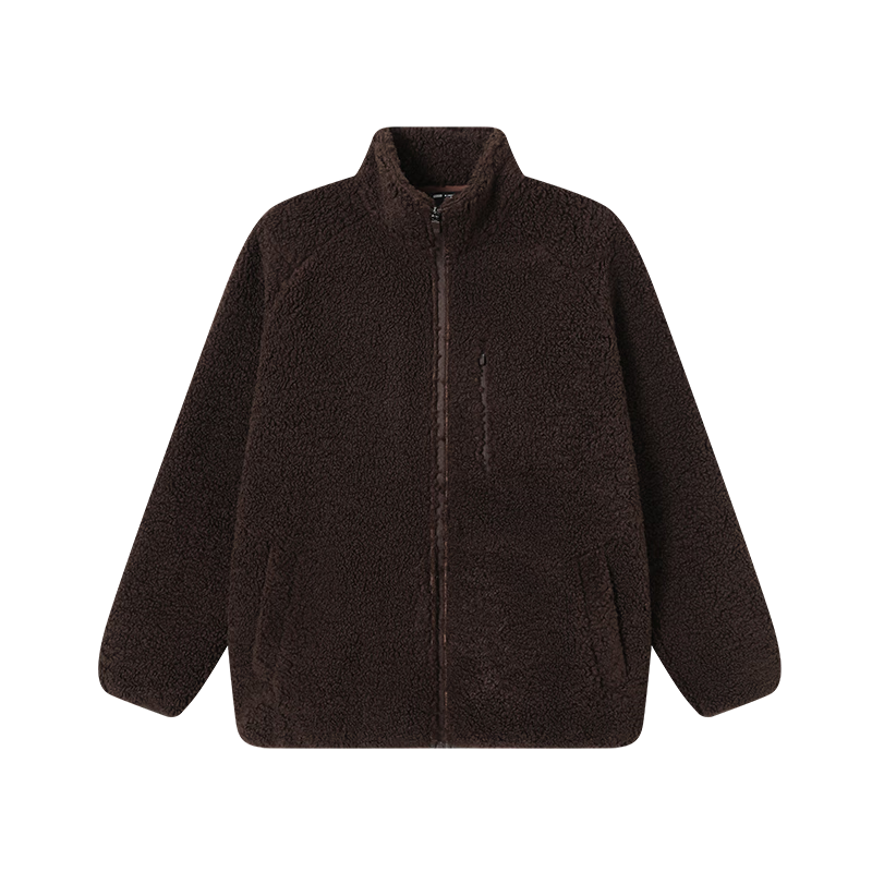 JD Original Men's Lambswool Jacket, Autumn And Winter New Style, Loose-Fitting Thickened Clothing, Brown, Size L (175/96A)