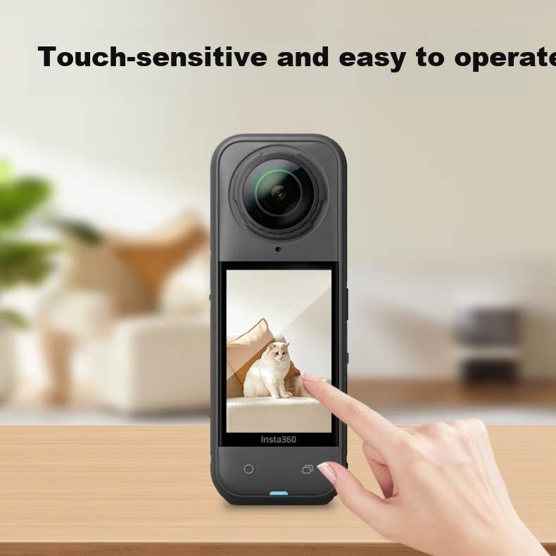 Qiye Tempered Glass Protective Film Screen Protector for Insta360 X5 Panoramic Camera, Insta360 X5 Action Camera, High-Definition Scratch-Resistant Camera Accessory, Insta X5 Screen Film X4 4