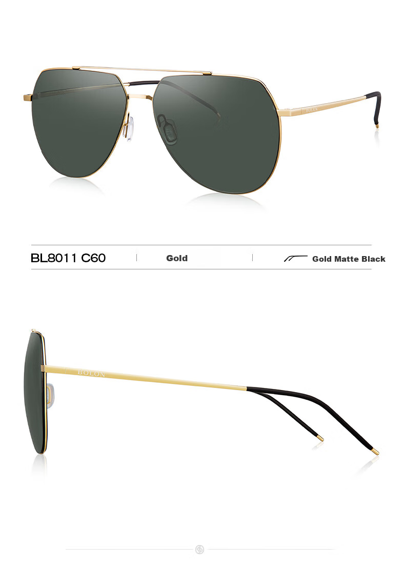 BOLON Sunglasses, Polarized Driving Fishing Sun Protection Glasses for Men, Toad-Shaped Glasses, Gift for Boyfriend, Trendy BL8122 D11 11