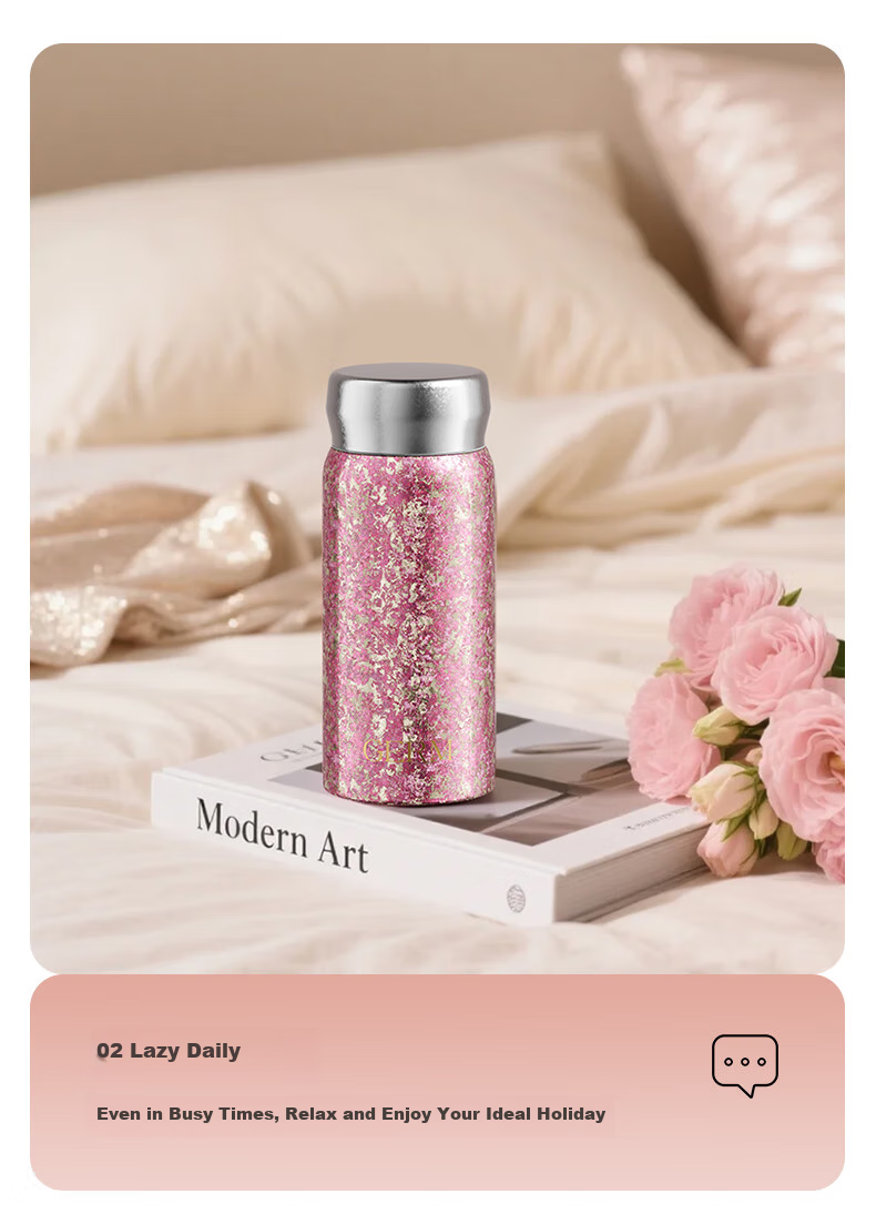 Germ Pure Titanium Insulated Mug for Women, Portable Water Bottle, Ultra-Light Mini Titanium Cup, Lipstick Cup, Mid-Autumn Festival Gift Cup, 210ML Gold 16