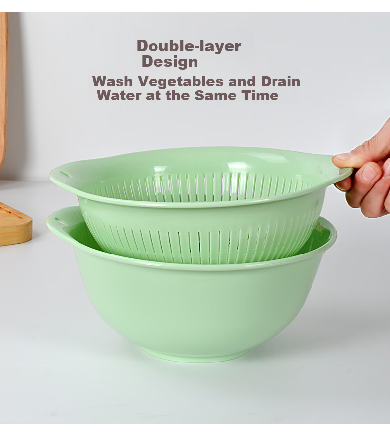 ASVEL Sink Draining Basket, Vegetable Washing Basin, Fruit And Vegetable Strainer, Rice Washing Colander, Imported from Japa 6
