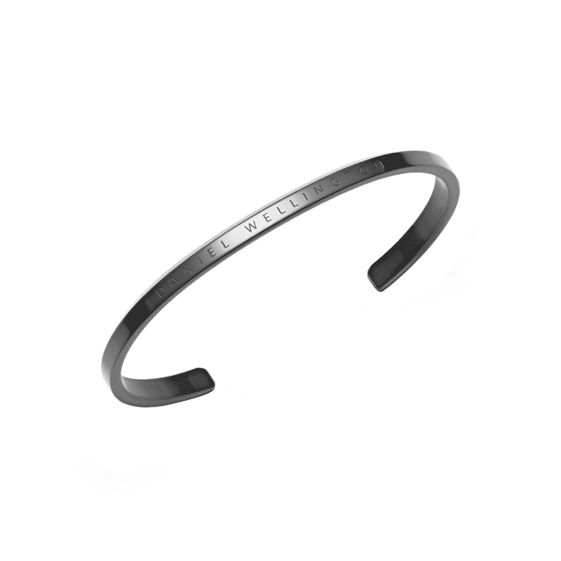 DanielWellington DW Bracelet for Men, Classic Open-End Bracelet in Space Gray, Large Size DW384, Birthday Gift for Me