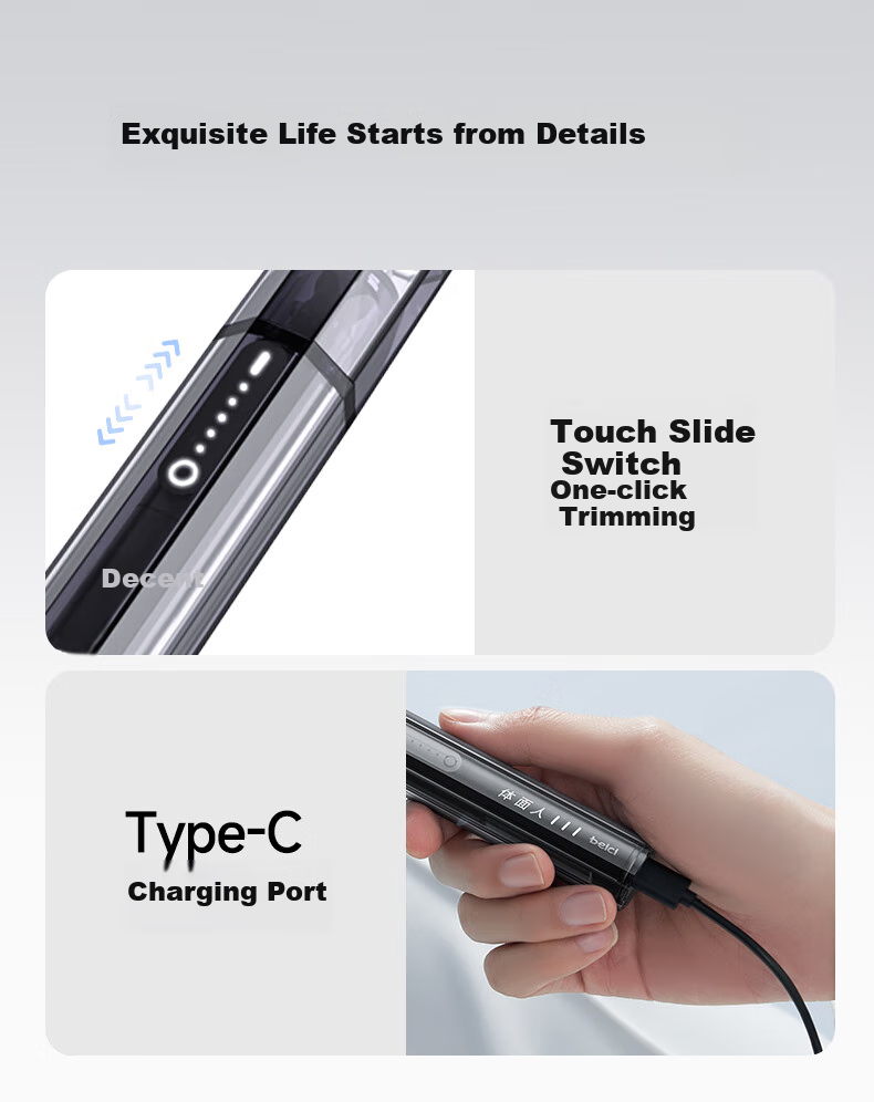 Beici H4 Electric Nose Hair Trimmer for Men, Rechargeable Shaver, Nasal Cleaner, Nose Hair Removal Tool, Birthday Gift for Husband Or Boyfriend, Mid-Autumn Festival Present 9