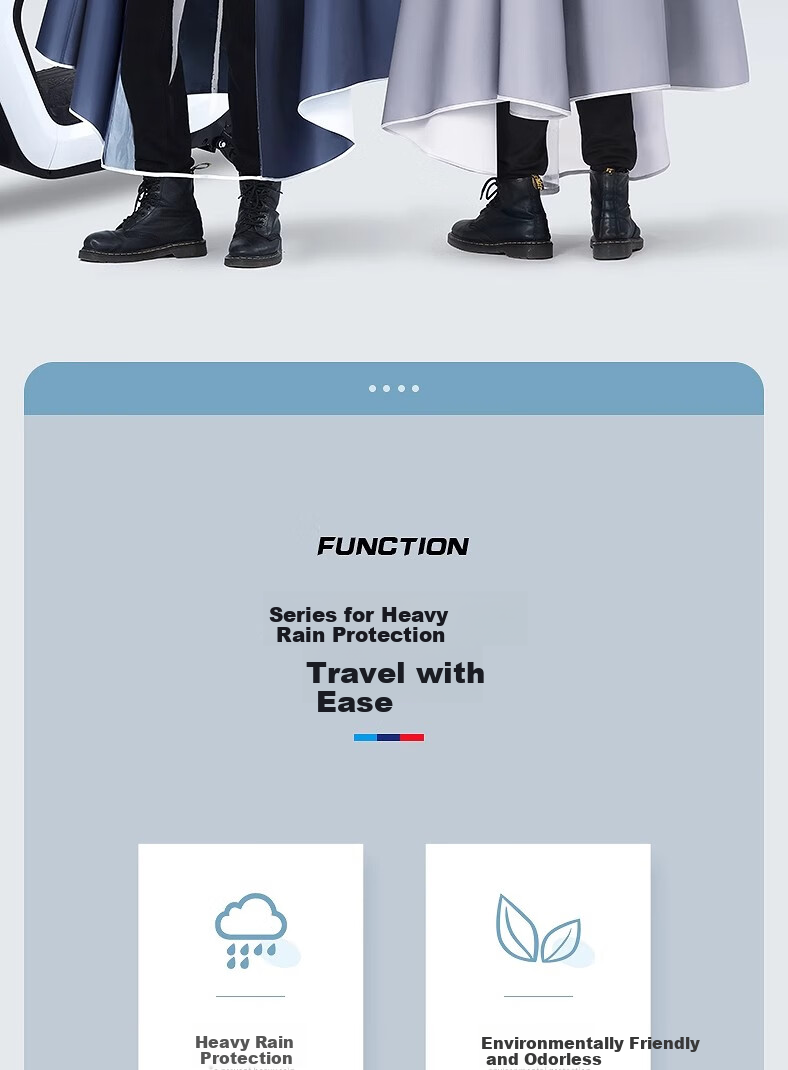 Beimei Electric Scooter Raincoat, Full-Body Protection against Heavy Rain, Extra Large And Thick, Single-Person Riding Specific, Men's Motorcycle Rain Poncho 2