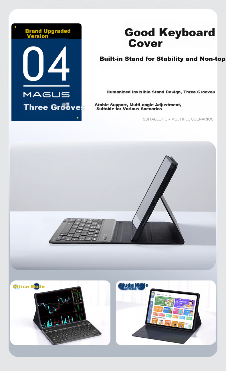 MAGUS Keyboard Case for Honor Tablet 10, 12.1-Inch Protective Cover, Full Protection Anti-Drop Soft Light Version, Magnetic Detachable Bluetooth Keyboard And Mouse Set 8