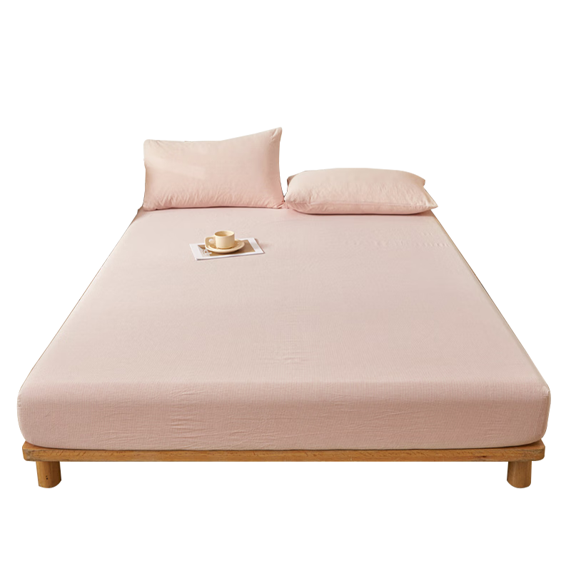 MUJI A-Class 100% Cotton Fitted Sheet Single Piece 1.5m Bed Cover Dustproof Full Wrap 150x200cm
