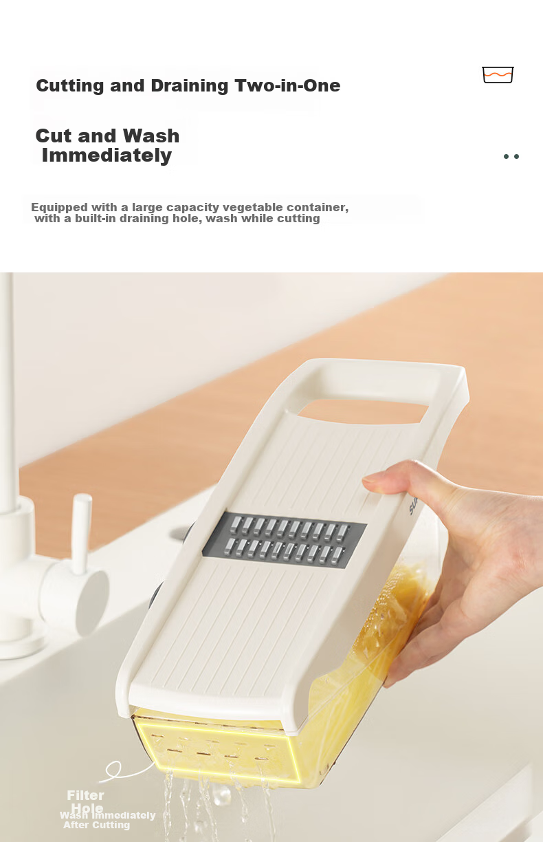 SUPOR Multifunctional Vegetable Cutter, Six-In Shredder, Slicer, And Grater KGF32AC10 7