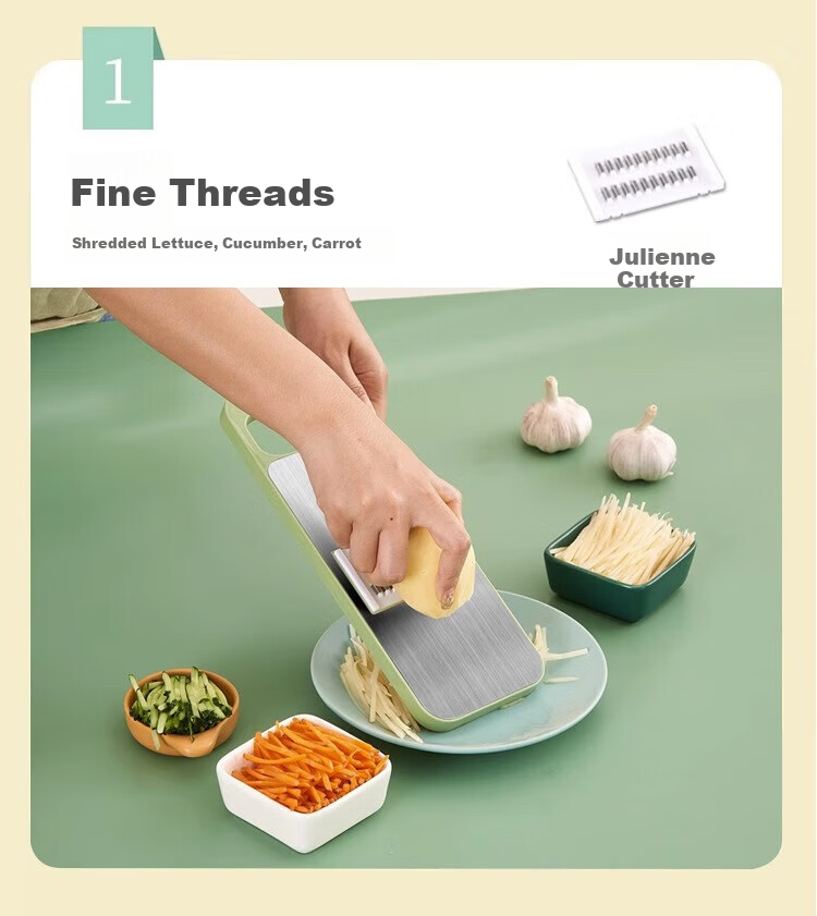 Maomiyoupin Vegetable Slicer, Potato Shredder, Multi-Functional Cutting Tool for Vegetables And Potatoes 3