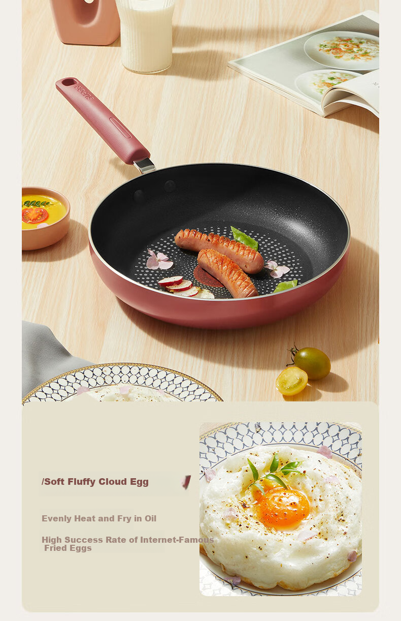 SUPOR Frying Pan, Non-Stick Fire-Red Dot Oil-Gathering Bottom Skillet, Stir-Fry Pan, 28cm Steak Pan EJ28HAP10 6
