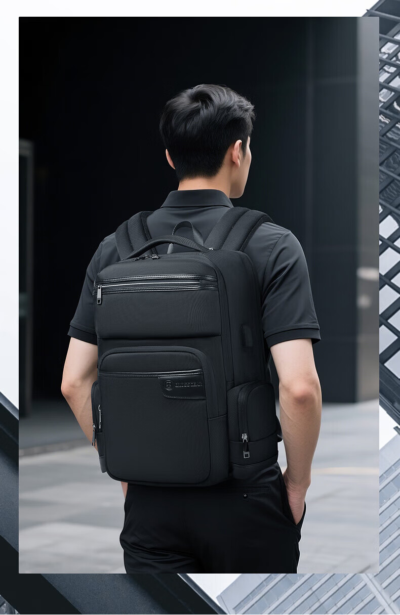 CROSSGEAR Swiss Business Backpack Large Capacity Travel Commuter 17.3-inch Laptop Bag for Men College Students 1