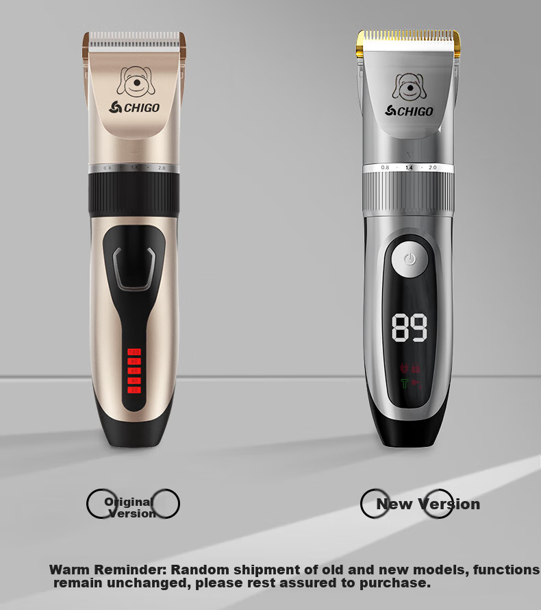 CHIGO Dog Electric Hair Clipper, Pet Grooming Tool, Hair Trimmer, Beauty Styling Pet Cat Hair Clipper, Paw Hair Trimmer, Hair Pusher F858A Graduation Gift 1