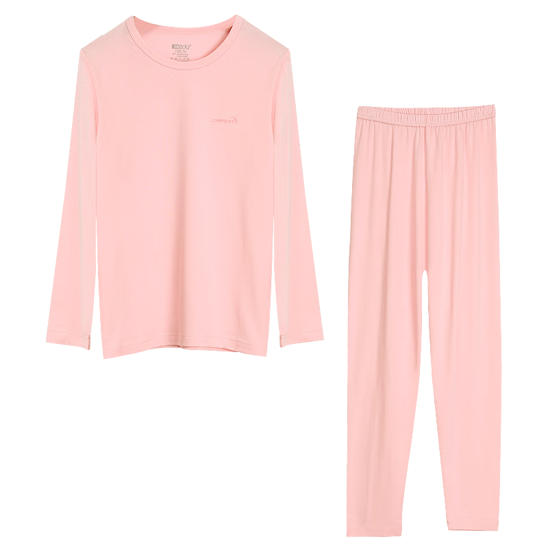 Hodohome Children's Autumn Underwear Set for Girls, Class A Modal Thermal Underwear, Warm Inner Wear for Older Children, Cotton Sweater, 110 Pink, Size 160