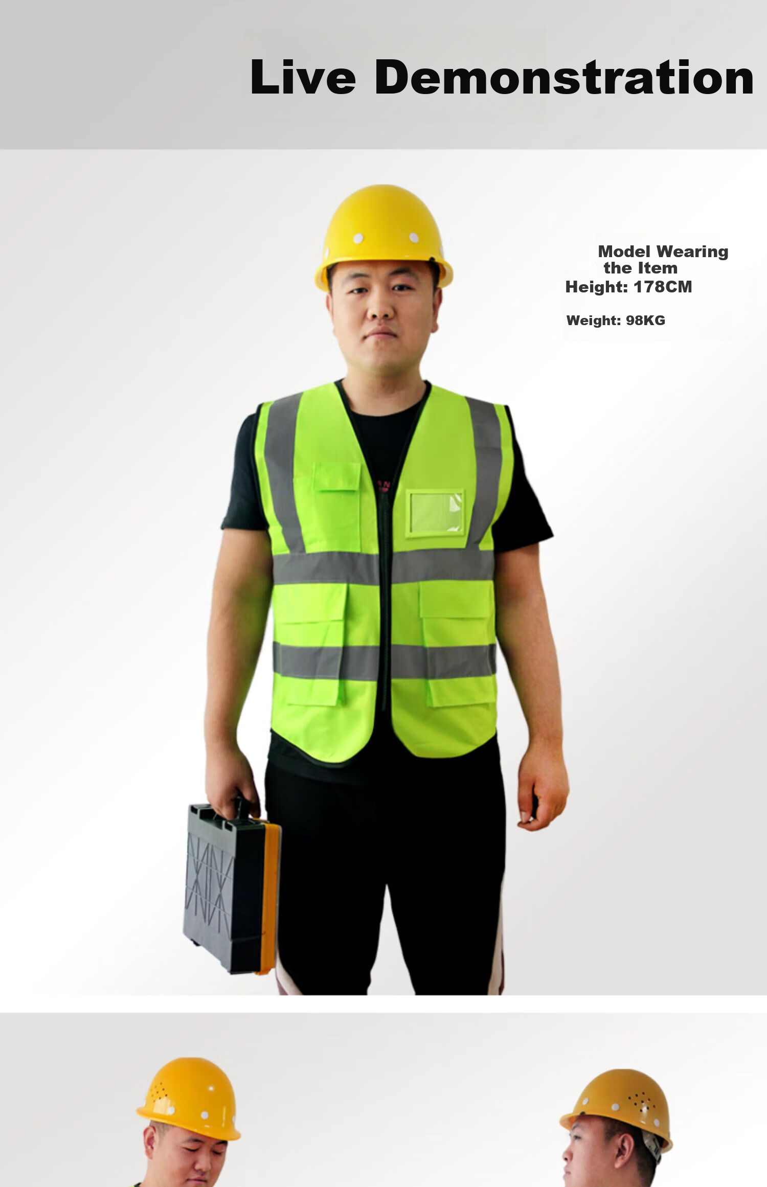 Boyou Reflective Vest, High-Visibility Multi-Pocket Construction Work Vest, Safety Emergency Rescue Warning Vest, One Size Fits All 16