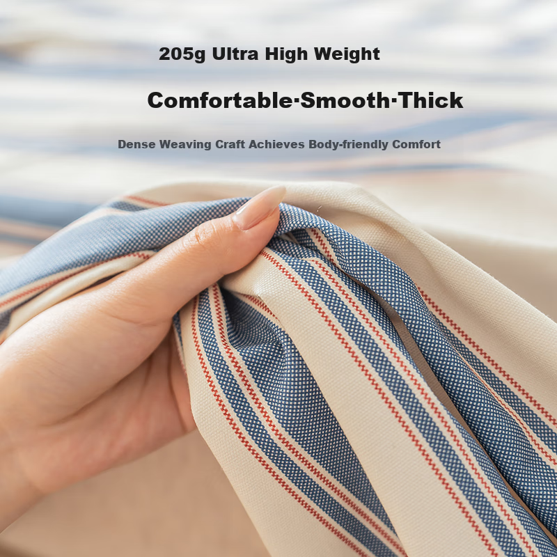 JD Original Pure Cotton Coarse Linen Fitted Sheet Single Piece Class A Skin-Friendly Breathable Comfortable for 1.8m Bed Gulf Style