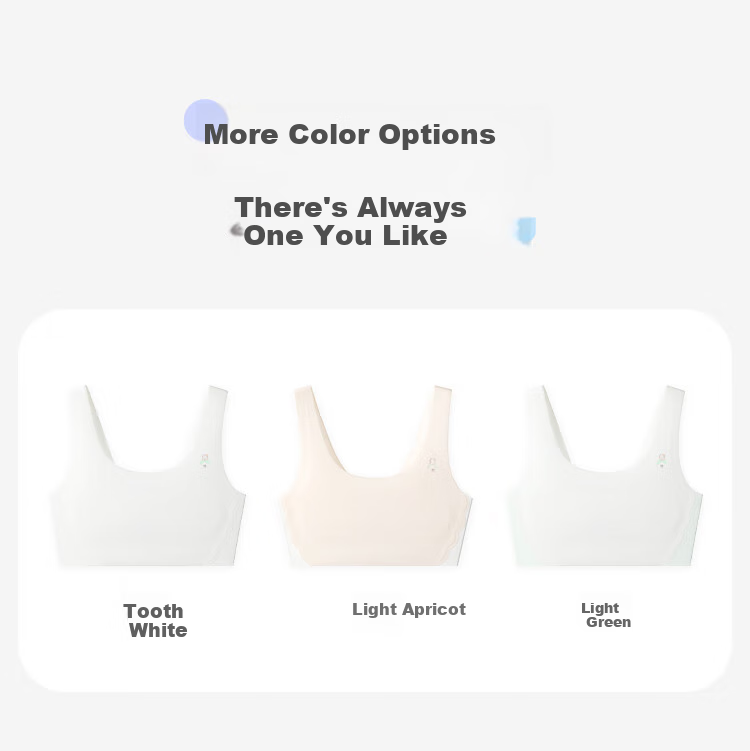 Jiusuiban Children's Underwear for Girls, Ultra-Thin Mesh Bra for Puberty, Cotton-Padded Anti-Nipple Show Bra for Ages 8-10, Camisole 12