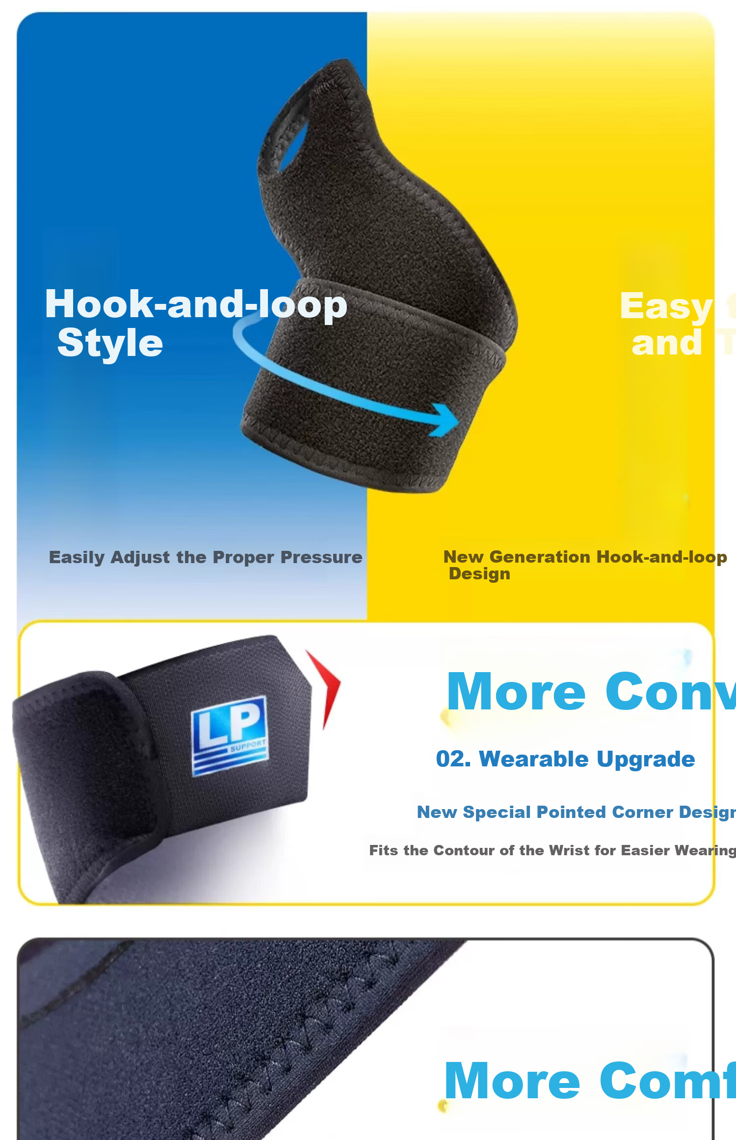 LP 4020CK Fitness Wrist Support Badminton Sports Gaming Wrist Sleeve Tennis Tendon Protection Unisex Single Piece 5
