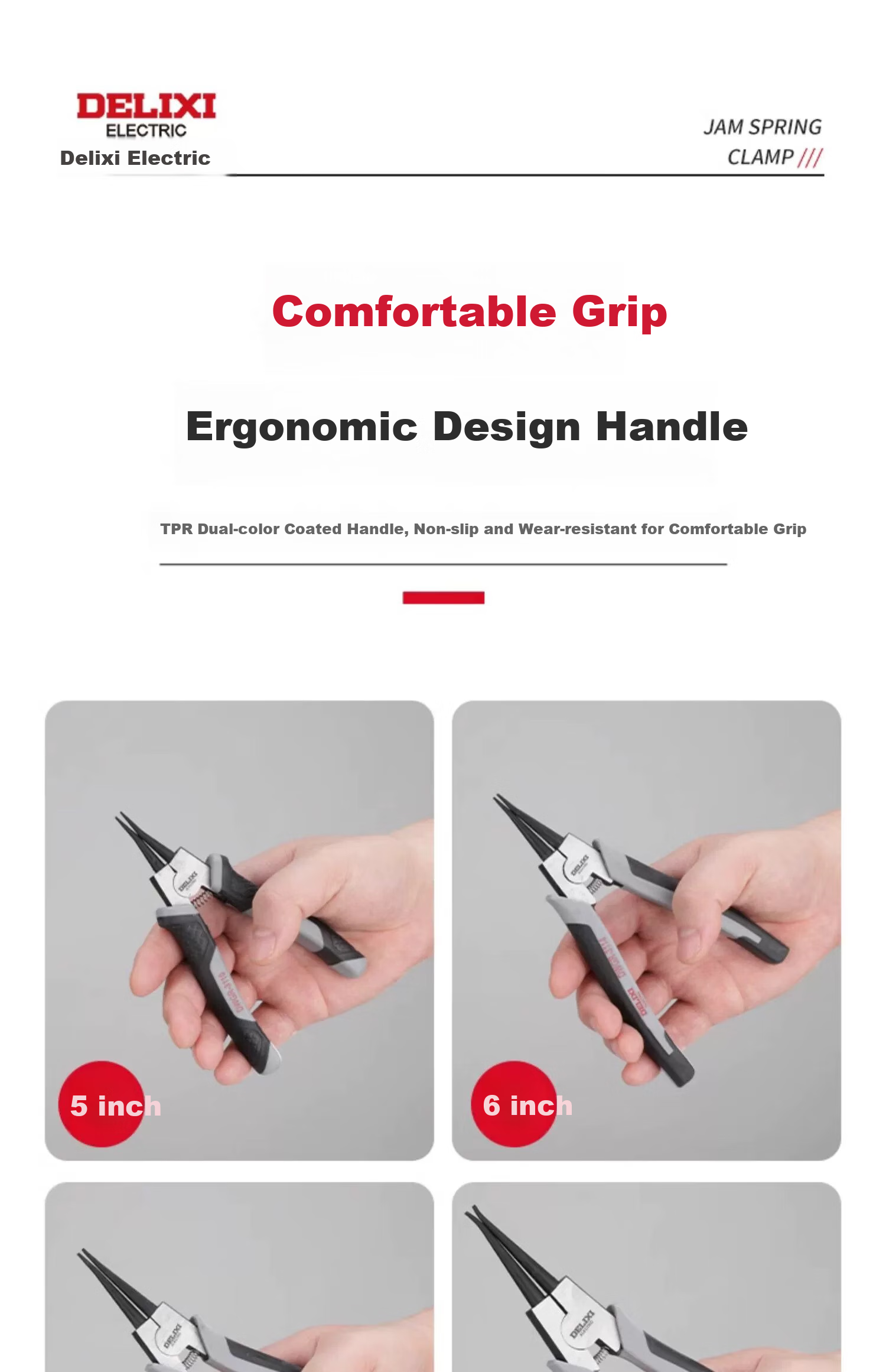 DELIXI Spring Clip Pliers, Dual-Purpose for Internal And External Use, Industrial-Grade, Spring Clip Pliers Set, Spring Pliers, Open Expansion Pliers 16