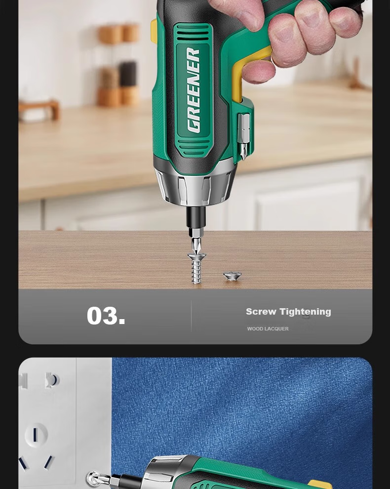GREENER Advanced Goddess Edition 37-Piece Portable Electric Screwdriver Multifunctional Cordless Household Mini Screw Gun 7