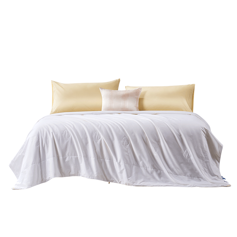 FUANNA Silk Comforter, 100% Silk, Air Conditioning Quilt, All-Cotton Summer Cool Quilt, Double Size Summer Quilt, Gift-Giving, 3.4 Jin (1.7 Kg), 203x229cm
