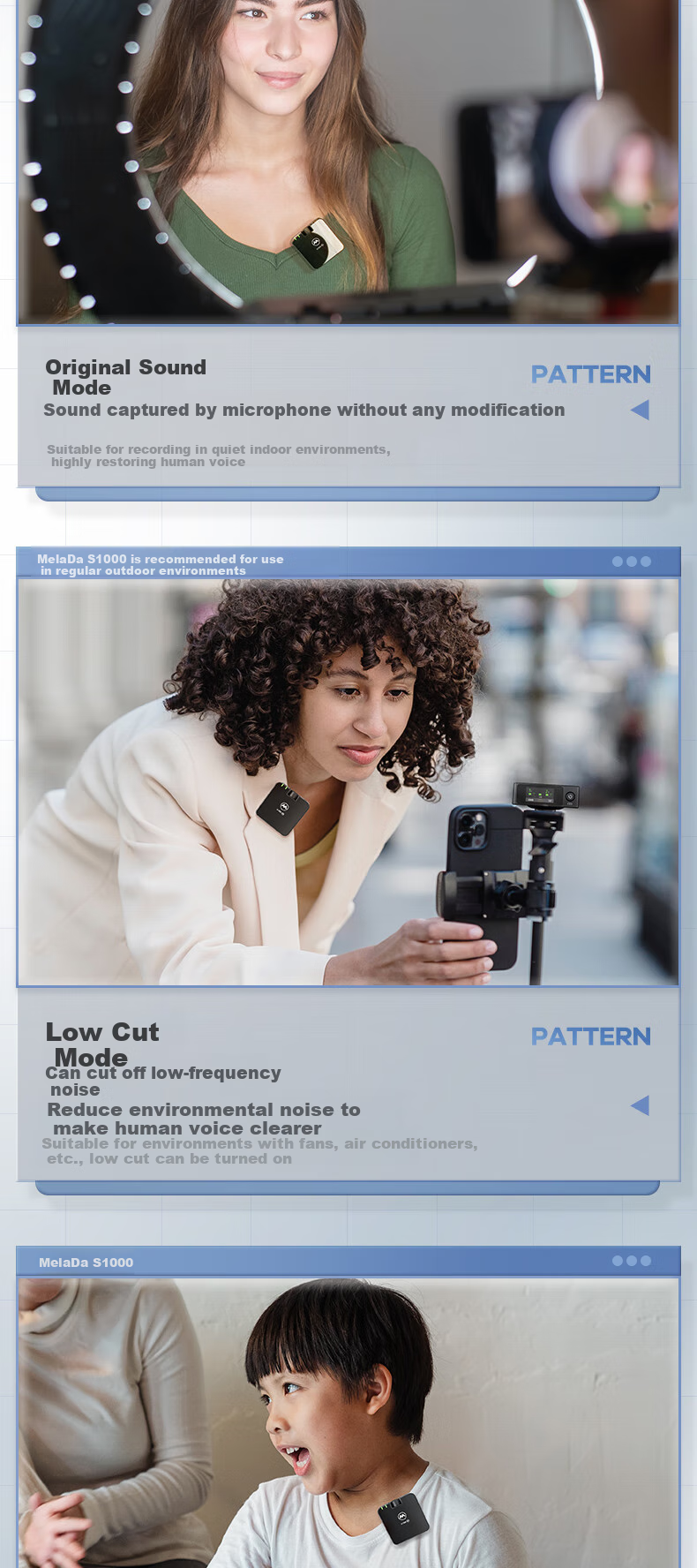 Mailada S1000PRO Dual Wireless Lavalier Microphone for Mobile Phone Live Streaming, Computer Recording, DSLR Audio Pickup Device, Wireless Microphone 4