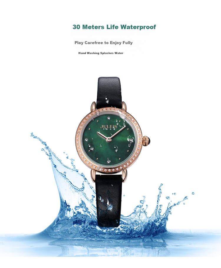 Julius Watch, Korean Version, Youthful And Simple Design, Suitable for Students, Quartz Movement, Waterproof, Unisex Watch for Men And Women, Black, JA-1055E 7
