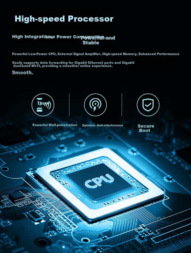 Jiuliankeji WiFi7 Router BE3600, Dual 2.5G Network Ports, Dual-Band Aggregation, HiSilicon Chip, MESH Networking, High-Speed Home Use, Through-Wall Large Coverage 3