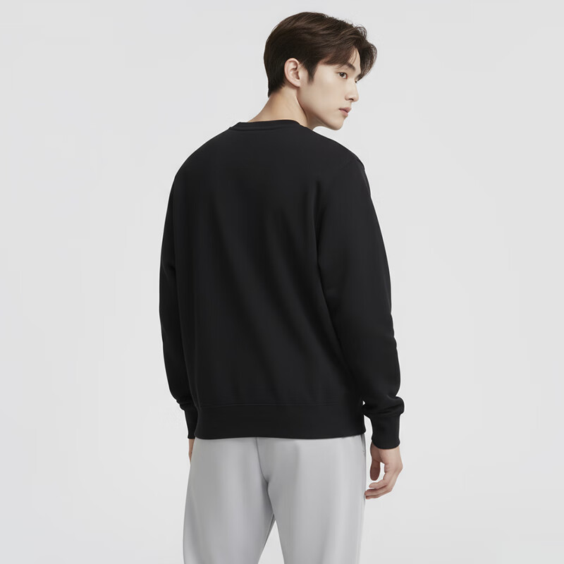 NIKE Men's Pullover Sweatshirt, Trendy And Fashionable, Simple And Versatile, Sportswear FN3887-010 Black L