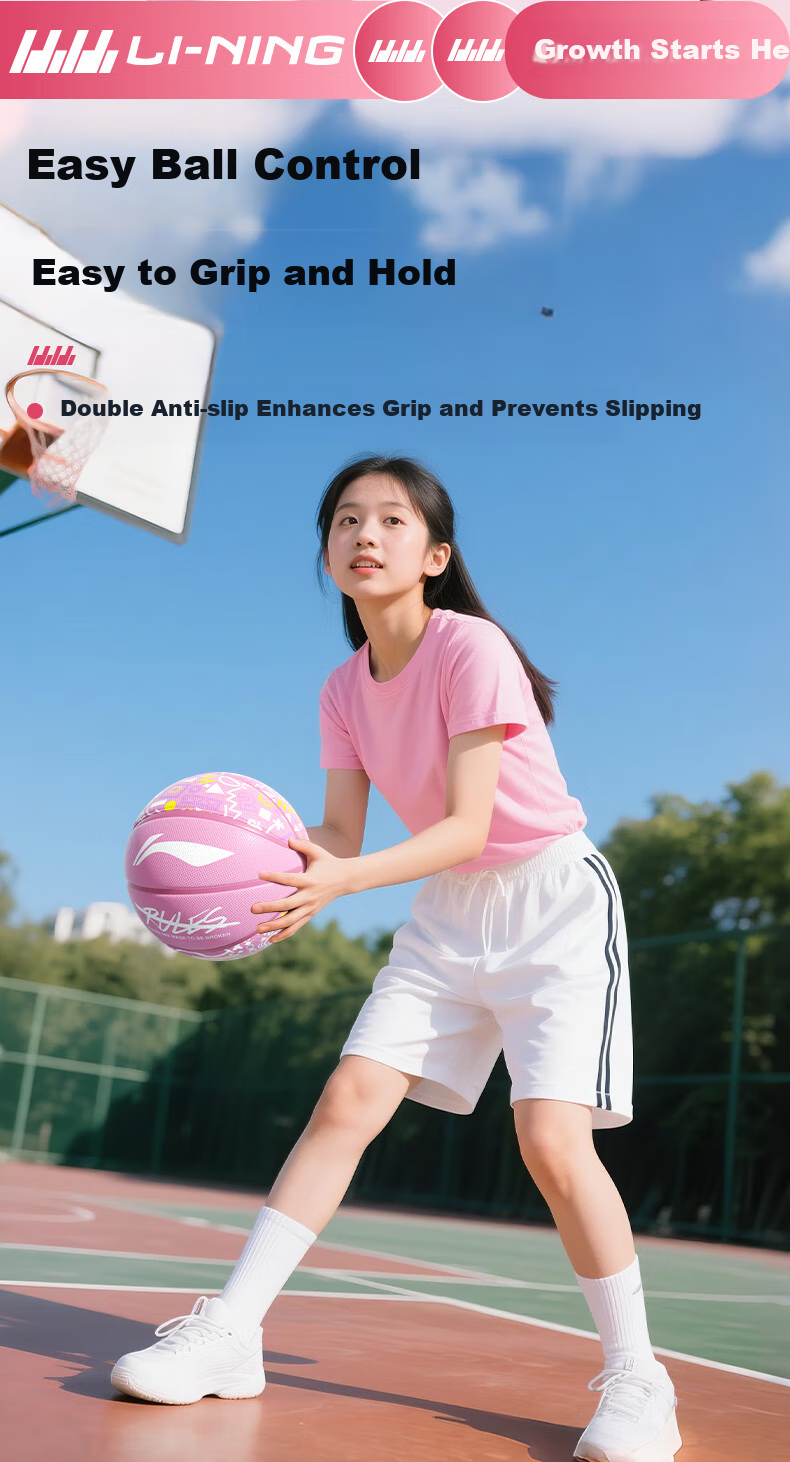 Li-Ning Children's Basketball Size 5, Kindergarten Outdoor Cement Court Competition Training, Elementary School Student Size 5 Wear-Resistant Basketball Gift 3