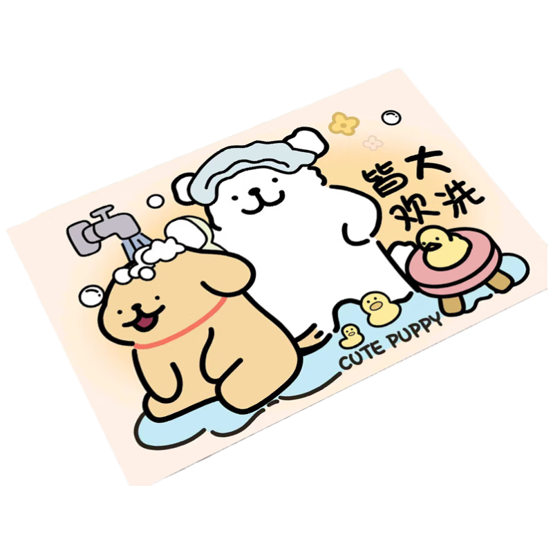 Chuangmaishi Bathroom Mat Non-Slip Quick-Dry Water-Absorbent Door Mat Home Entrance Rug 40x60cm