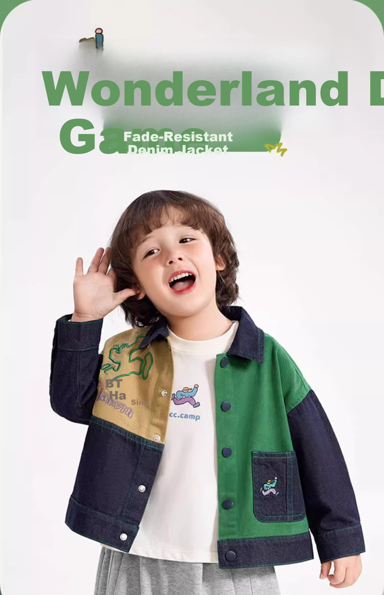 Ciciibear [Color-Fast] Ciciibear Children's Denim Jacket for Boys, Spring And Autumn Style 2024 New Collection, Baby Autumn Clothing, Toddler Wear 1