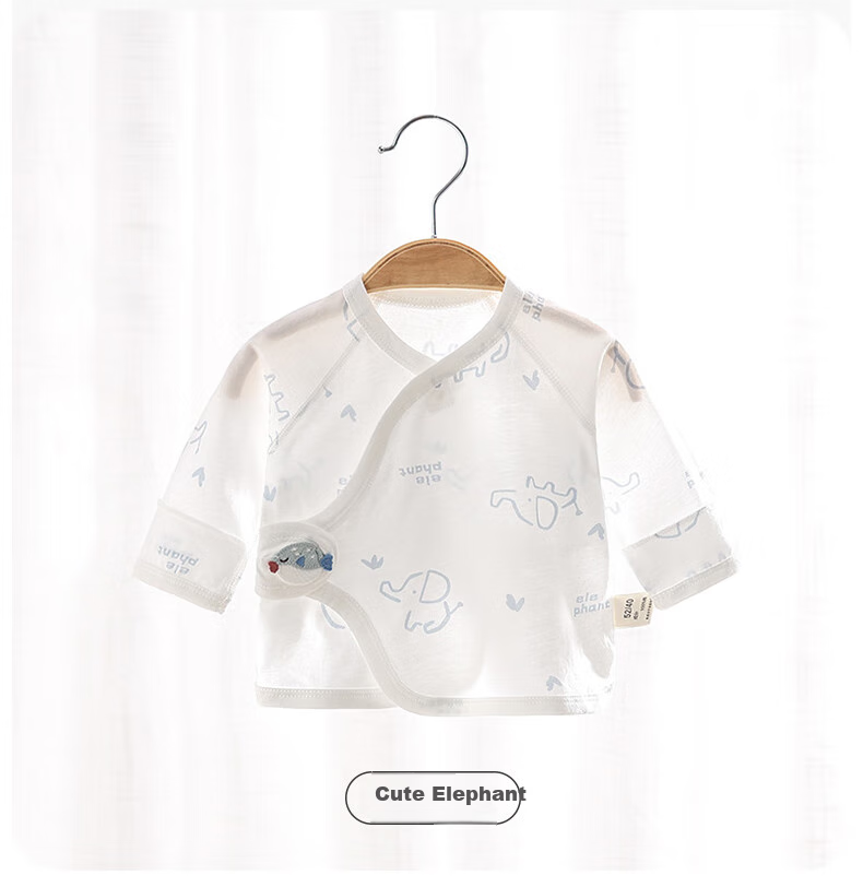 Aibaoshi Baby Clothes, Pure Cotton Spring And Autumn Half-Back Shirt, Infant Home Wear, Newborn Monk Robe, Penguin, Size 59, T133 29