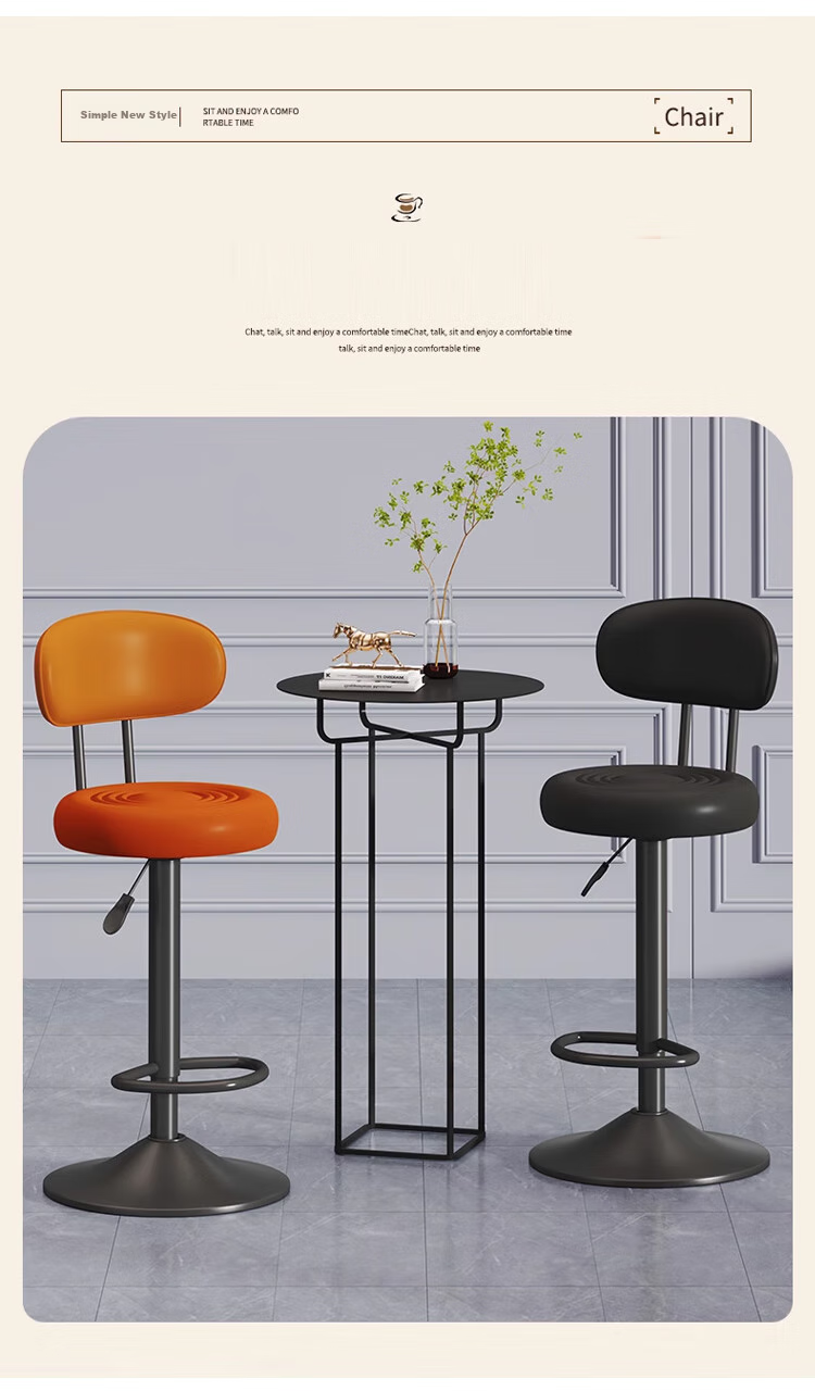 Huakaizhixing Bar Stool, High Chair, High Stool, Pub Chair, Adjustable Office Chair, Simple Chair BY625 Tall Black 9