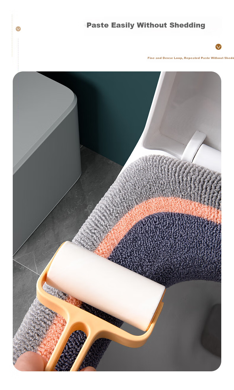 Baizi Toilet Seat Cushion, Autumn And Winter, 2-Pack, Warm Toilet Ring Pad, All-Season Toilet Seat Cover, Washable Toilet Seat Protector 4