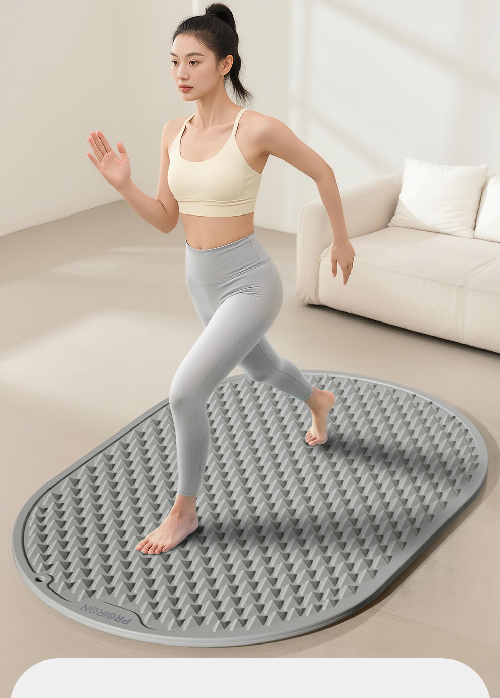 PROIRON Acupressure Board Jogging Mat Soft Silicone Foot Massage Pad Green 6