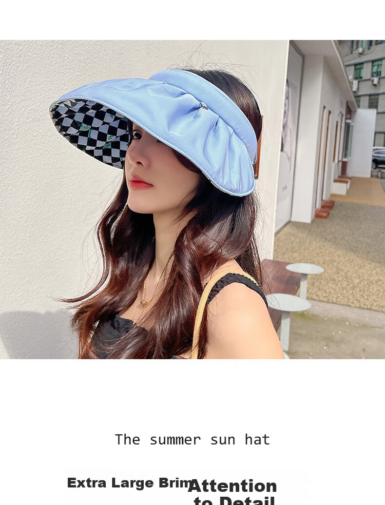 XUEXIMAN Sun Hat for Women, Visor Cap for Travel, Face-Covering Versatile Sunhat, Beach Shell UV Protection Hat for Wome 1