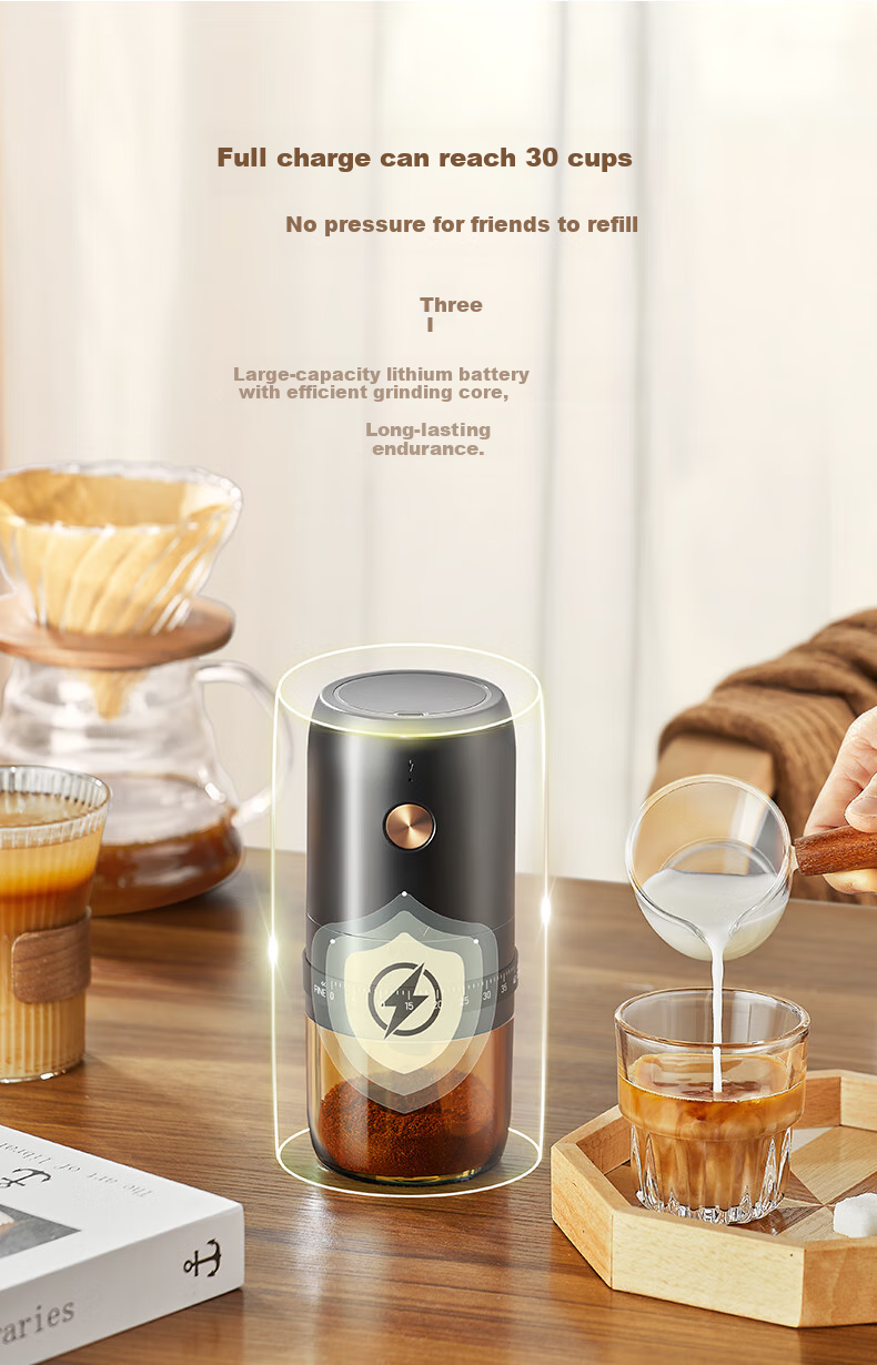 CLITON Electric Coffee Grinder Portable Handheld Coffee Mill for Pour-Over Brewing And Grinding Coffee Beans 2