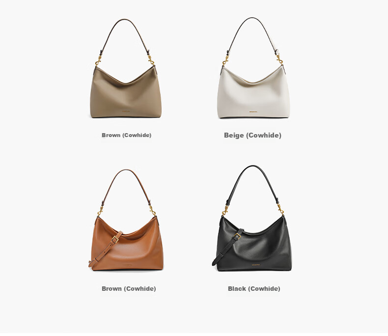 Belle Women's Bag, Lazy Half-Moon Horn Bag, Diamond Pattern Cowhide Tote Bag X7199BX5, Black 12