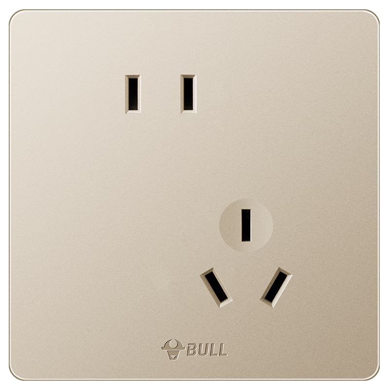 BULL G12 10A Slant Five-Hole Socket Cream Style G12Z223AS Starry Gold 10-Pack Set