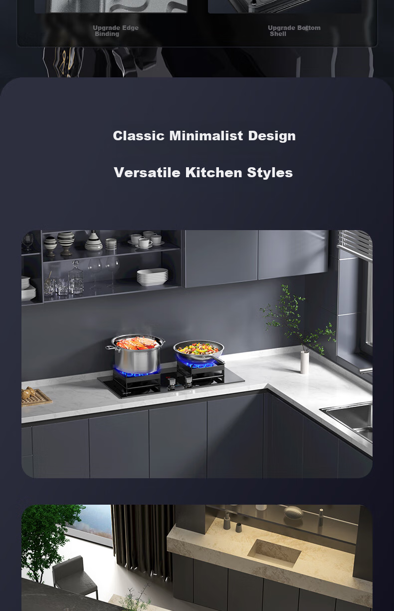 MeiLing Upgraded 70% High Efficiency Gas Stove Natural Gas Built-in Desktop 5.2kW Powerful Flame Dual Burner Gas Cooktop 515KL 15
