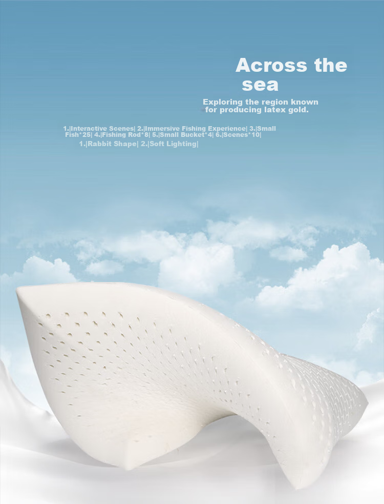 FUANNA 94% Latex Content, Imported Thai Core Latex Pillow for Adults, Cervical Spine Support Pillow, Gift, Single Piece, 58*39cm 2