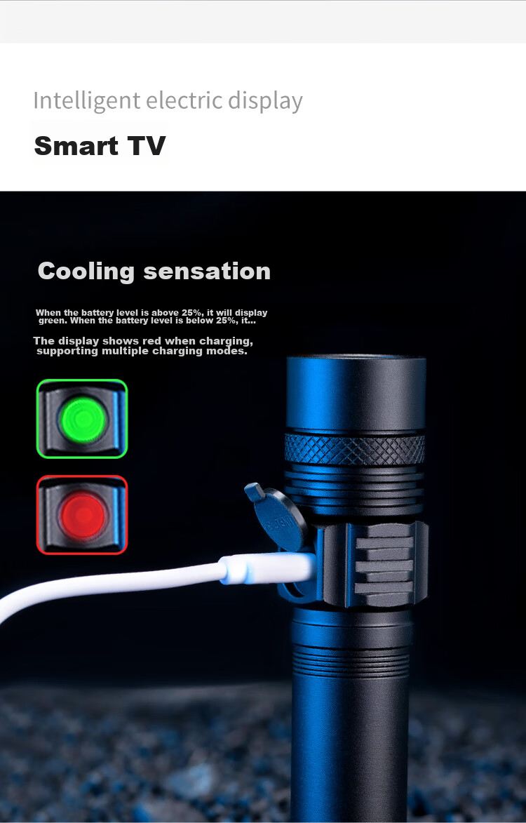 SkyFire Flashlight with High Brightness, Long Battery Life, Outdoor Survival, Super Bright, Rechargeable, Mini, Compact for Beach Combing 8