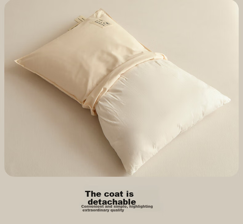 HLA A-Class 100% Xinjiang Cotton Three-Protection Pillow Core 7A Antibacterial Oil-Resistant Fiber Neck Support Pillow for Dormitory 17
