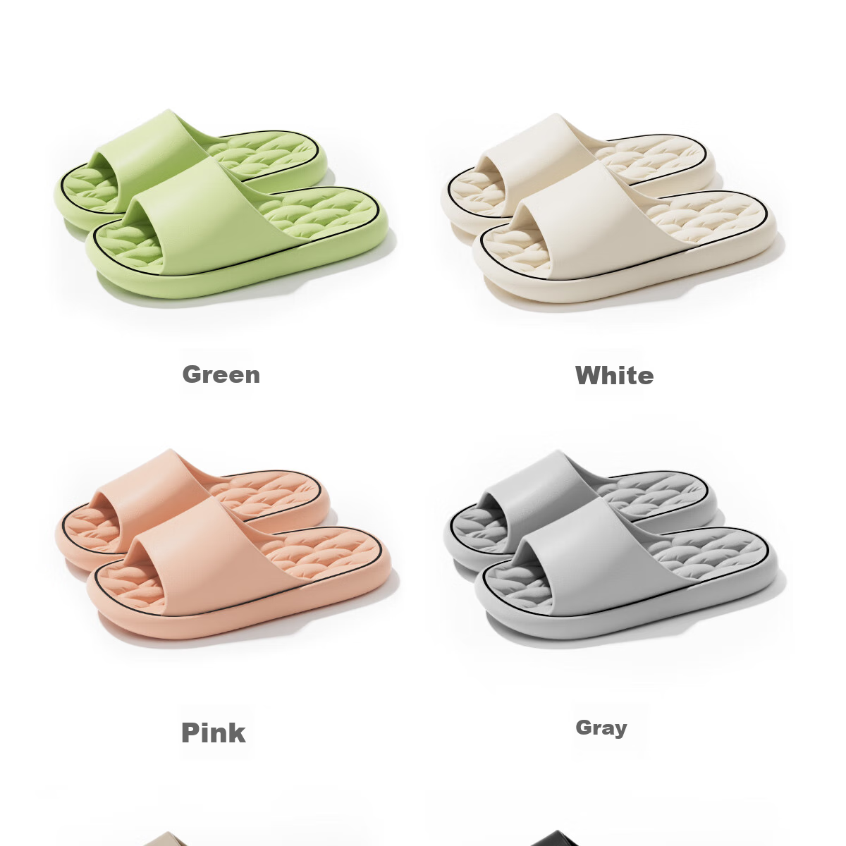 TZLDN Large Size Squishy Slippers for Men, Summer Bathroom Shower Non-Slip Home Quiet EVA Sandals 13